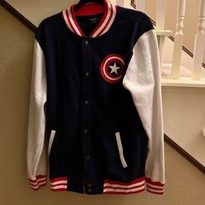 Super cute Captain America lightweight Leatherman jacket.